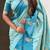 Blue soft silk zari weaving saree with matching blouse piece
