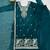 Teal green embroidered sequins thread zari work soft crunchy silk fully stitched kurta sharara set