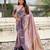 Lavender soft silk zari weaving saree with matching blouse piece