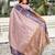Lavender soft silk zari weaving saree with matching blouse piece