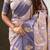 Lavender soft silk zari weaving saree with matching blouse piece