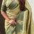 Green soft silk zari weaving saree with matching blouse piece