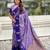 Purple soft silk zari weaving saree with matching blouse piece