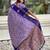 Purple soft silk zari weaving saree with matching blouse piece