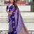 Purple soft silk zari weaving saree with matching blouse piece