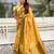 Yellow soft silk zari weaving saree with matching blouse piece