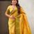 Yellow soft silk zari weaving saree with matching blouse piece
