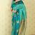 Blue soft silk zari weaving saree with matching blouse piece