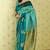 Blue soft silk zari weaving saree with matching blouse piece