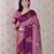 Mauve soft silk zari weaving saree with matching blouse piece