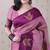 Mauve soft silk zari weaving saree with matching blouse piece