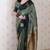 Olive soft silk zari weaving saree with matching blouse piece