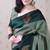Olive soft silk zari weaving saree with matching blouse piece