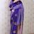 Purple soft silk zari weaving saree with matching blouse piece