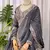 Grey Zari & Sequins Embroidered Natural Crepe Lehenga Choli with Dupatta