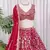 Rani Pink Zari & Sequins Embroidered Fox Georgette Lehenga Choli with Dupatta