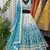 Sea Green Chikankari Embroidered Crush Silk Lehenga Choli with Dupatta