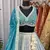 Sea Green Chikankari Embroidered Crush Silk Lehenga Choli with Dupatta