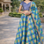 Blue Handcrafted Kota Silk Stitched Lehenga With Dupatta