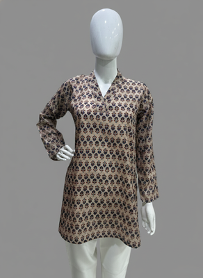  floral digital print muslin silk blend tunic 4