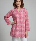  floral digital print muslin silk tunic