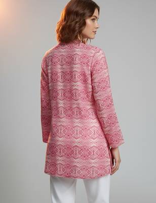 floral digital print muslin silk blend tunic 3