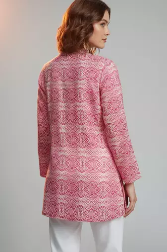  floral digital print muslin silk blend tunic