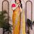 Catching mustard yellow fendy silk multi sequins embroidered saree with banglory silk blouse