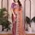 Delightfu rust copper fendy silk multi sequins embroidered saree with banglory silk blouse