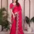 Enchanting rani pink fendy silk multi sequins embroidered saree with banglory silk blouse
