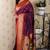 Purple paithani silk bandhani zari weaving saree with contrast blouse piece