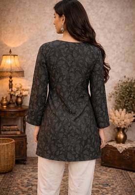  floral digital print muslin silk blend tunic 3