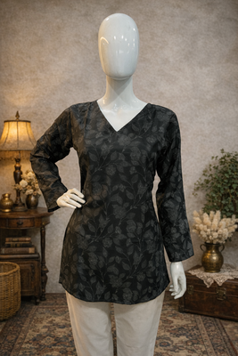  floral digital print muslin silk blend tunic 4