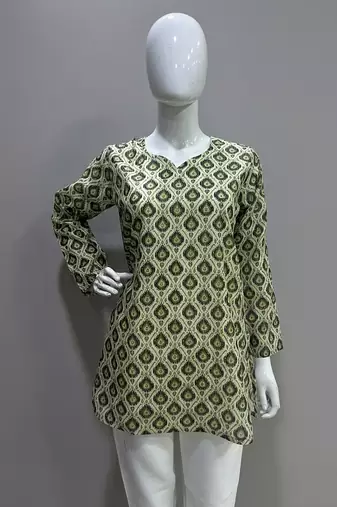  floral digital print muslin silk blend tunic