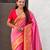 Pink soft silk bandhani zari weaving saree with contrast blouse piece