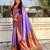 Lavender soft silk bandhani zari weaving saree with contrast blouse piece