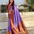 Lavender soft silk bandhani zari weaving saree with contrast blouse piece