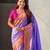 Lavender soft silk bandhani zari weaving saree with contrast blouse piece