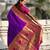 Purple soft silk bandhani zari weaving saree with contrast blouse piece