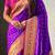 Purple soft silk bandhani zari weaving saree with contrast blouse piece