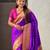 Purple soft silk bandhani zari weaving saree with contrast blouse piece