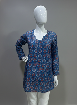  floral digital print muslin silk blend tunic 4
