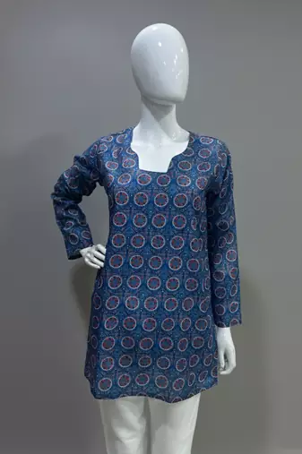  floral digital print muslin silk blend tunic