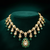 Elegant green stone kundan necklace set with drop earrings | traditional bridal & festive jewellery set