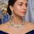 Elegant blue stone floral necklace set with statement earrings – gold plated traditional jewelry