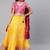 Yellow Hand Dyed Bandhani Silk Stitched Lehenga With Dupatta