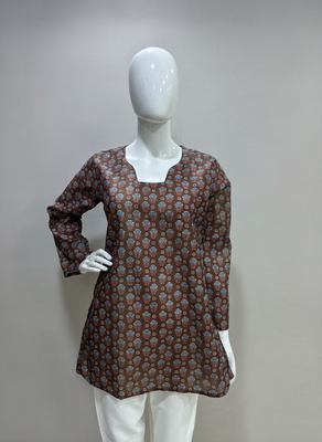  floral digital print muslin silk blend tunic 4