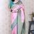 Pink soft silk zari weaving saree with contrast blouse piece