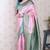 Pink soft silk zari weaving saree with contrast blouse piece