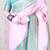 Pink soft silk zari weaving saree with contrast blouse piece